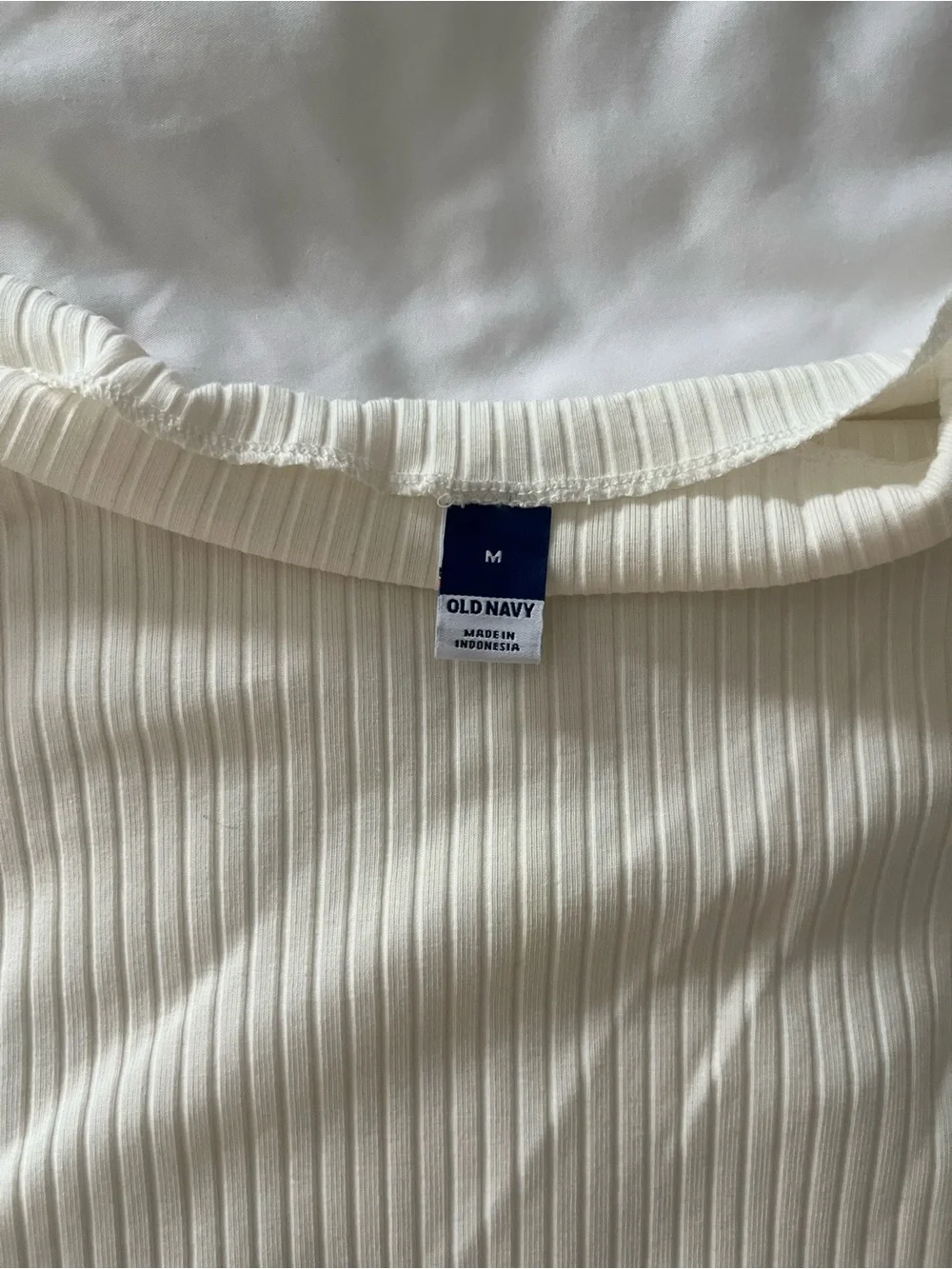 Old Navy Sleeveless Ribbed Tank Top - Cream - Picture 2 of 2